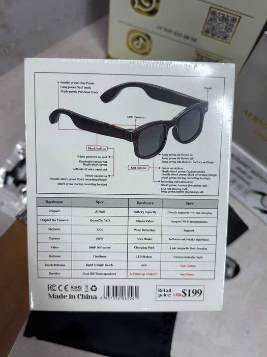 смарт очки с видеокамерой