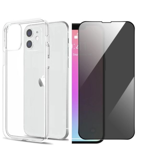 Pack Husa Silicon Solid Case + Folie Sticla 99H Iphone 13 14 PRO MAX