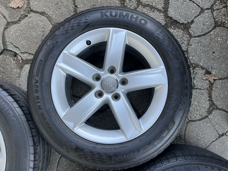 Jante aliaj 5x112mm, anvelope vara 205/60 R16, Audi A3, A4 B7 B8 B9, A6, VW Seat Skoda