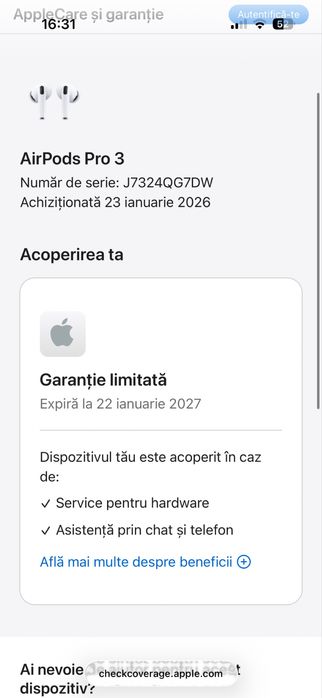 Apple Airpods Pro 3 (2025) Ca Noi cu Factura!