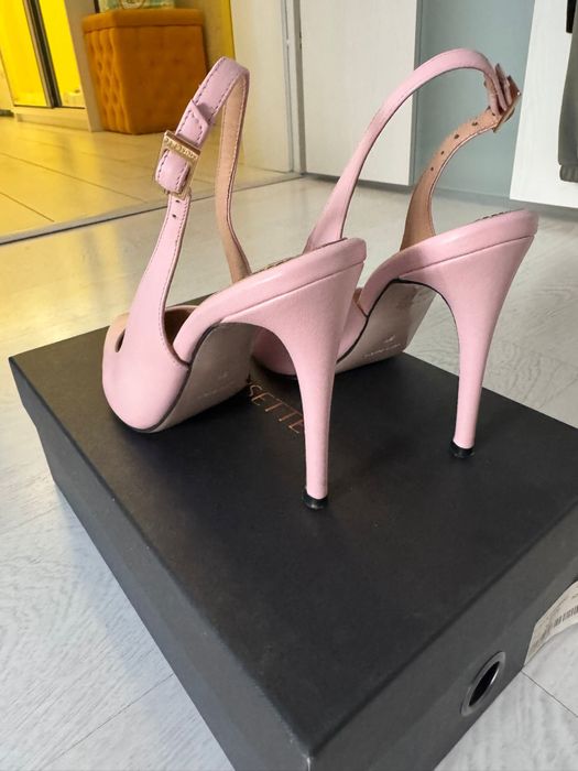 Musette, pantofi toc roz, numarul 36