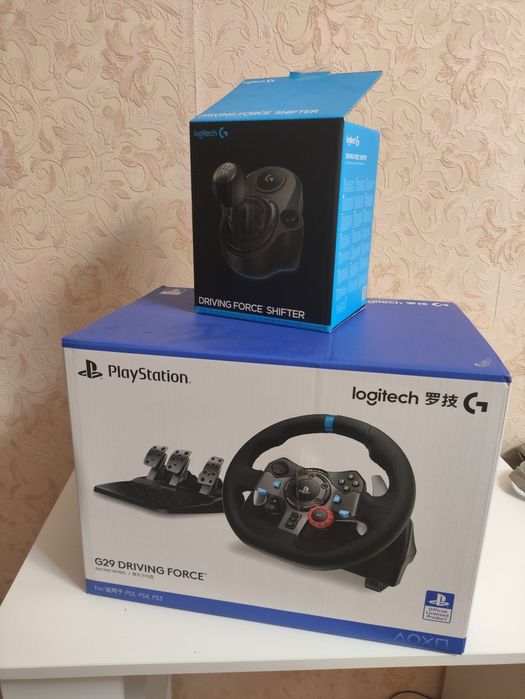 Игровой руль с коробкой передач