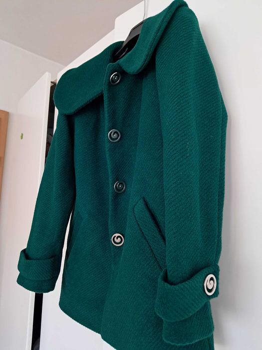 Палто от естествена вълна.Уникална изработка.