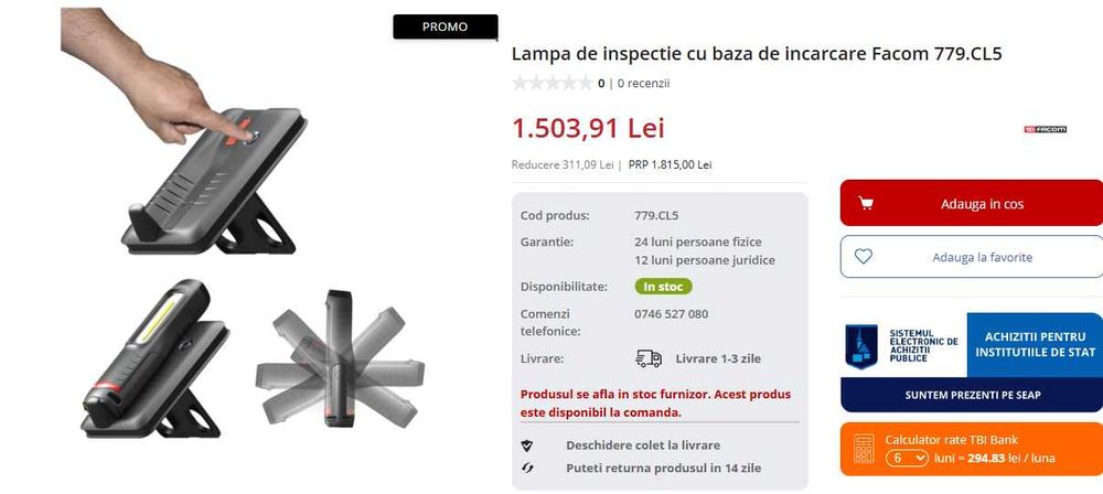 Lanterna service facom 779.CL5PB