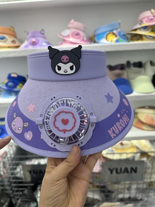 Детская солнцезащитная шляпа с вентилятором.