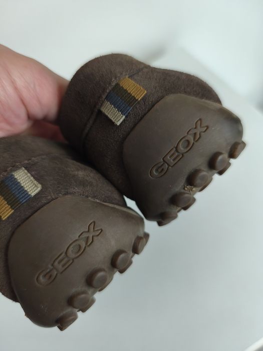 Мъжки мокасини GEOX U SNAKE MOC F  U 7207 F от кафяв набук