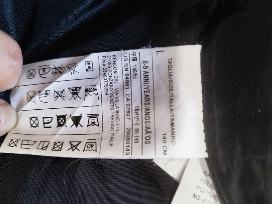 Geaca groasă Benetton copii 140 cm