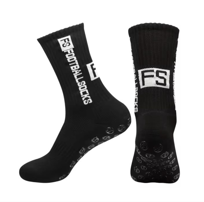 Set 2 Perechi Football Socks Alb+Negru