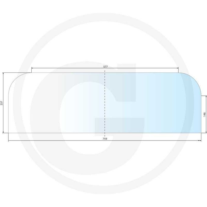 Geam spate inferior fent tractor