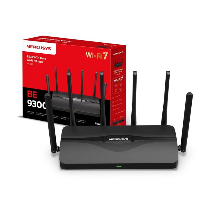 Router Mercusys Tp Link BE9300 Wifi 7 2.5 Gbps Triband 320 mhz