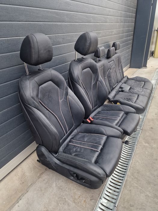Scaune fata recaro sport incălzire piele neagră interior bmw g30 g31