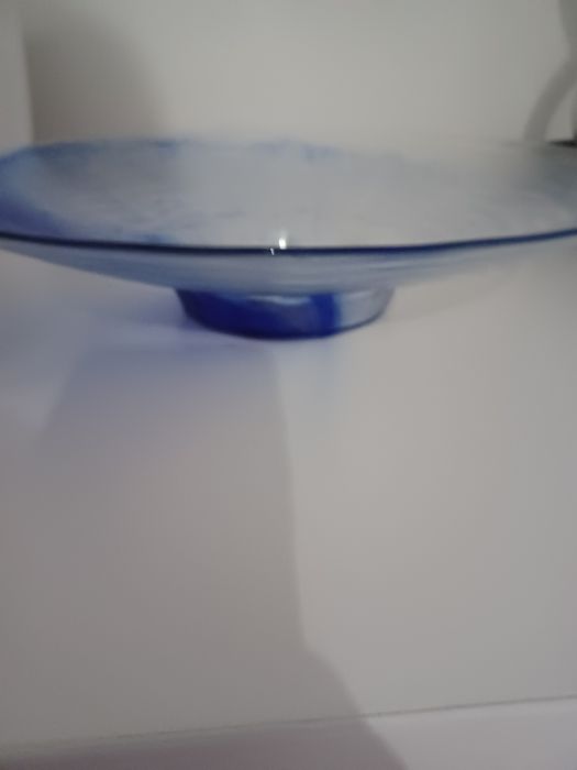 Platou sticlă  albastră