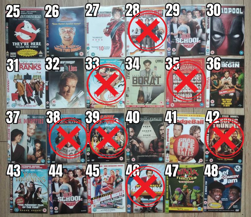 Комедия Филми DVD's - Оригинални Дискове на Английски Език - 5 лв/бр