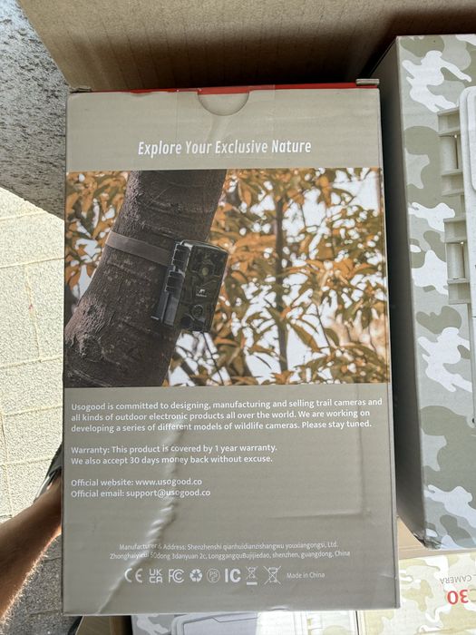 Camera urmarire animale usogood tc30 4k nightvision cu baterii + card