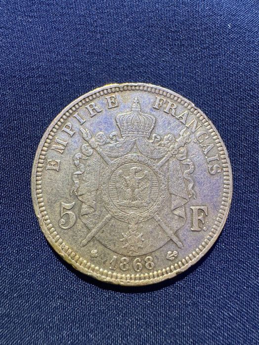 Lot 4 monede argint 5 Francs (Franci)