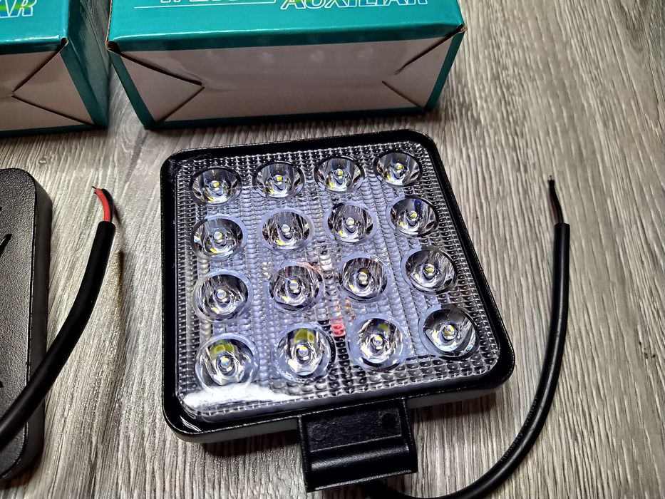 Set 2 proiectoare MAFREET LED auto offroad 48W, 16 LED, 12V-24V