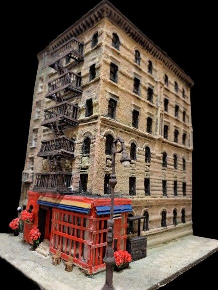 Арт интерпретация на емблематичната ъглова фасада от сериала приятели