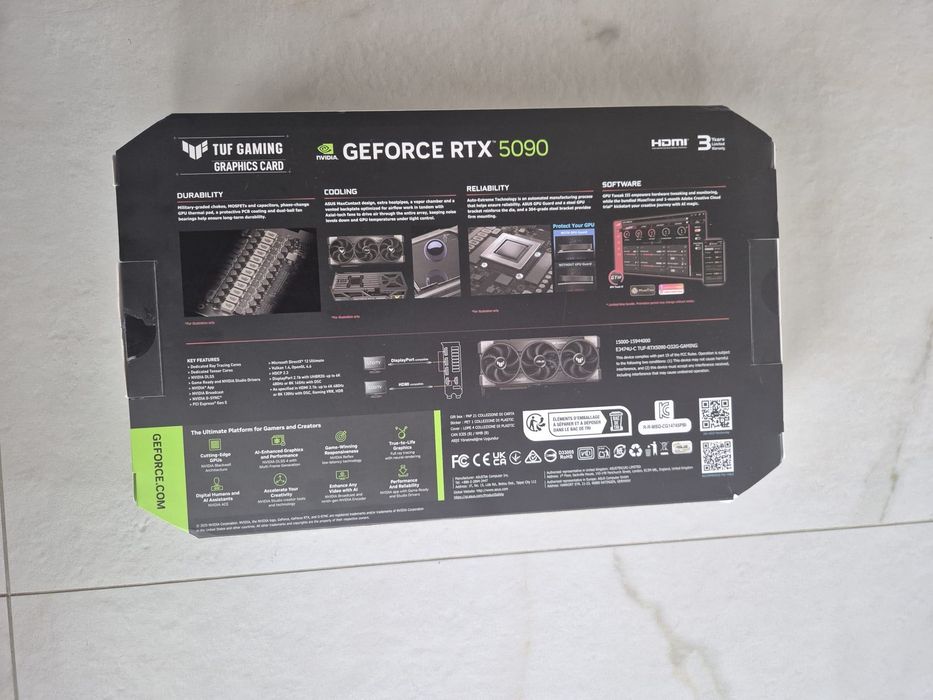 ASUS TUF Gaming GeForce RTX 5090 OC Edition 32GB GDDR7.