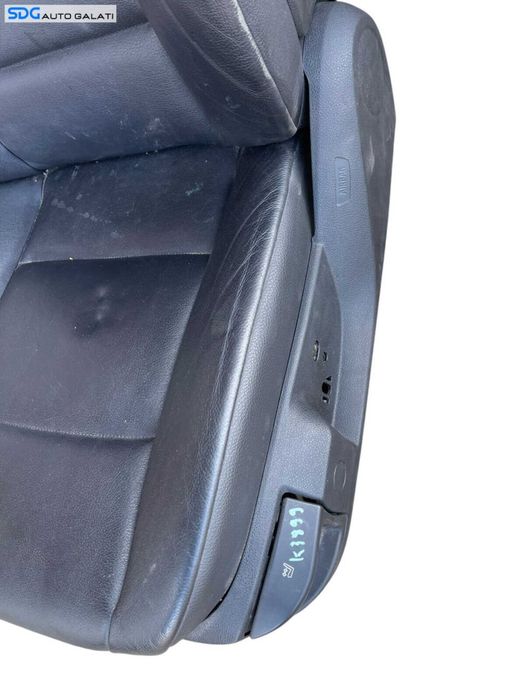 Scaun Piele Neagra cu Incalzire Stanga Fata Sofer BMW Seria 5 F10 F11 2009 - 2017 Cod 52107234966 52107266345 52109144893 52107230648 [B4800]