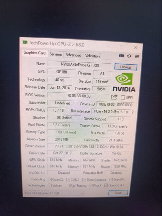 Видеокарта NVIDIA GeForce GT 730