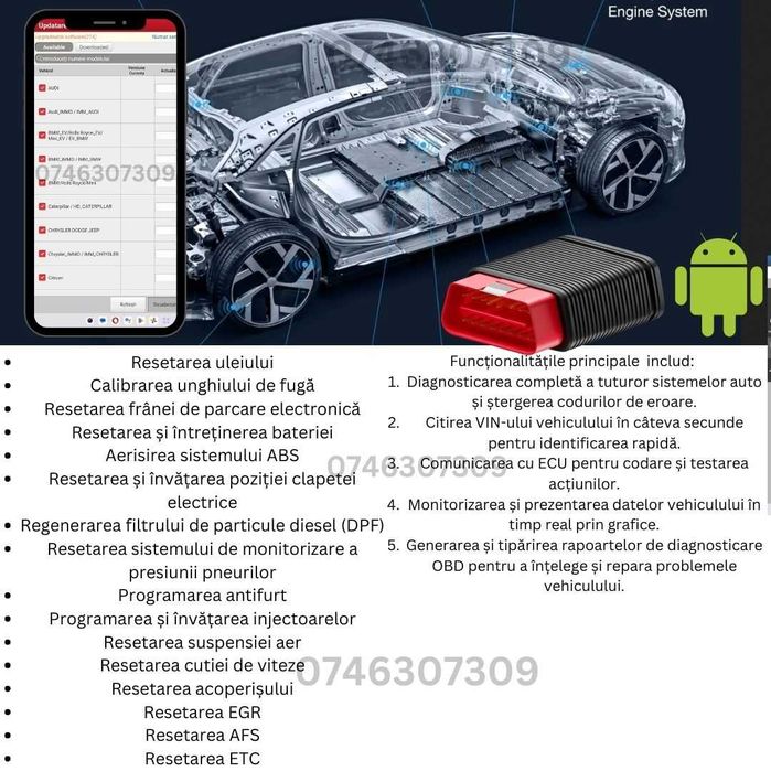 Mini Diagnoza Auto, Camion, EV, IMMO și FCA - Diagnoza auto Completă