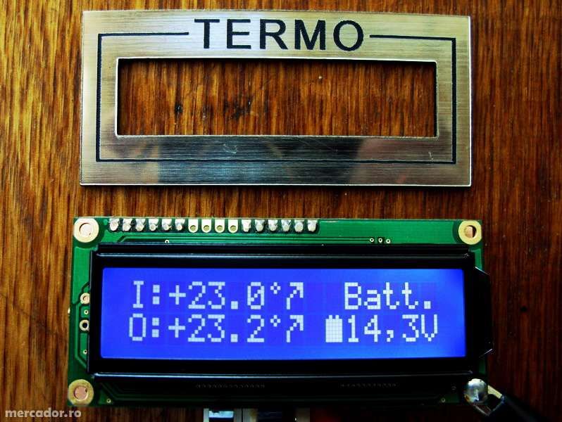 Termometru Auto + Voltmetru Profesional