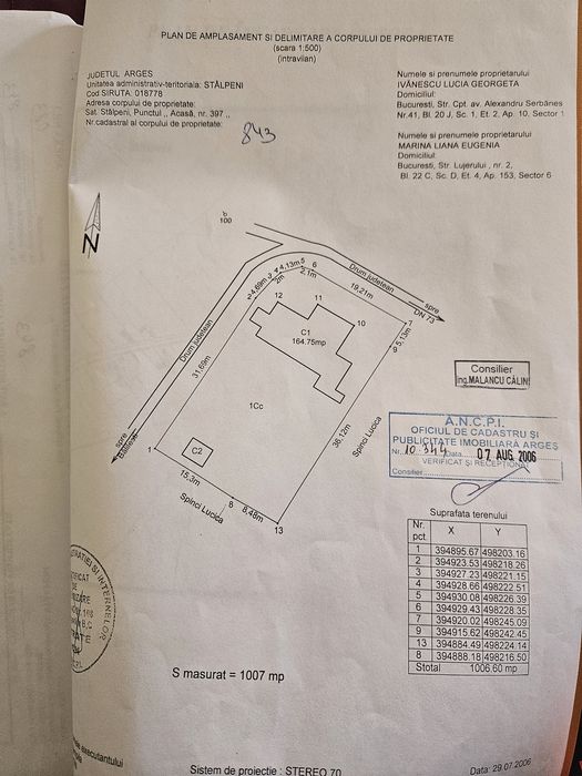 Vând casa în Stalpeni sau schimb cu apartament  în Mioveni sau Pitești