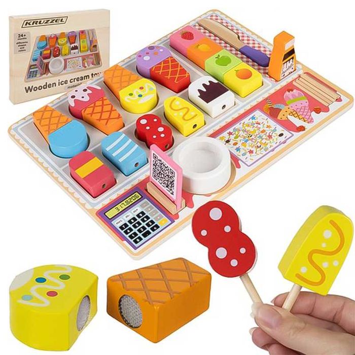 Дървено магазинче за правене на сладолед,страхотна занимателна играчка