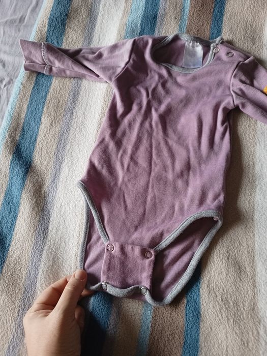 Бебешки комплект боди и панталон от 100% мерино вълна за 6-9м /74-80см