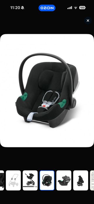 Автокресло cybex aton B I size + адаптеры