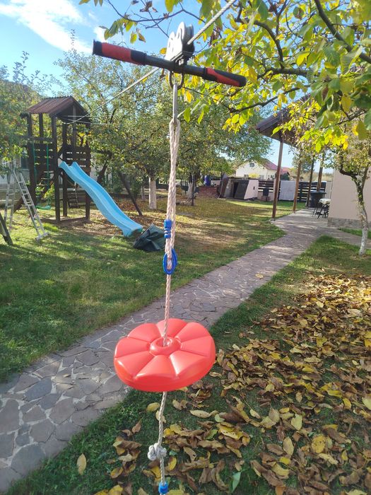 Tiroliana copii 20m cu leagăn, completă