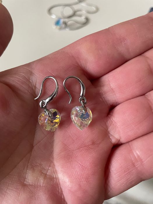 Комплект колие и обеци с кристали Swarovski