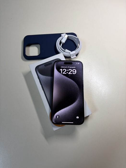 iPhone 15 Pro 5G 128 GB Titanium Black,Liber De Retea,14 Pro,16 Pro