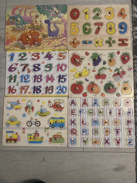 Set Puzzle din lemn pentru copii