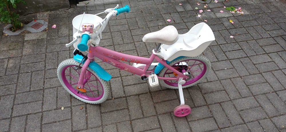 Bicicletă fete 3-7 ani cu roți ajutătoare