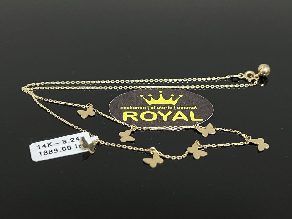 Bijuteria Royal CB : Lant fluturi aur 14k 3,24 grame