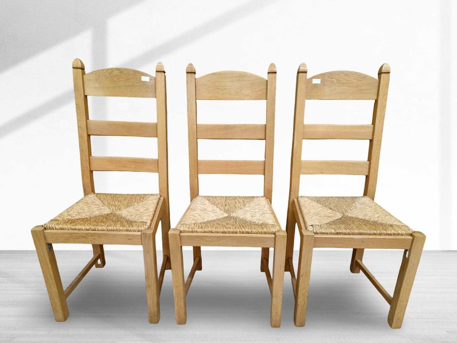 6 броя трепезни столове от масивен дъб