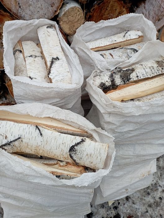 Дрова Берёза в мешках 2000тг.