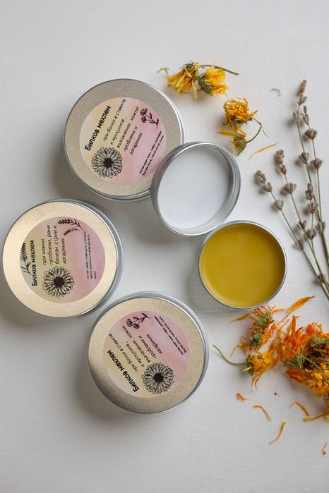 Билкови мехлеми за проблемна кожа, болки в ставите и мускулите