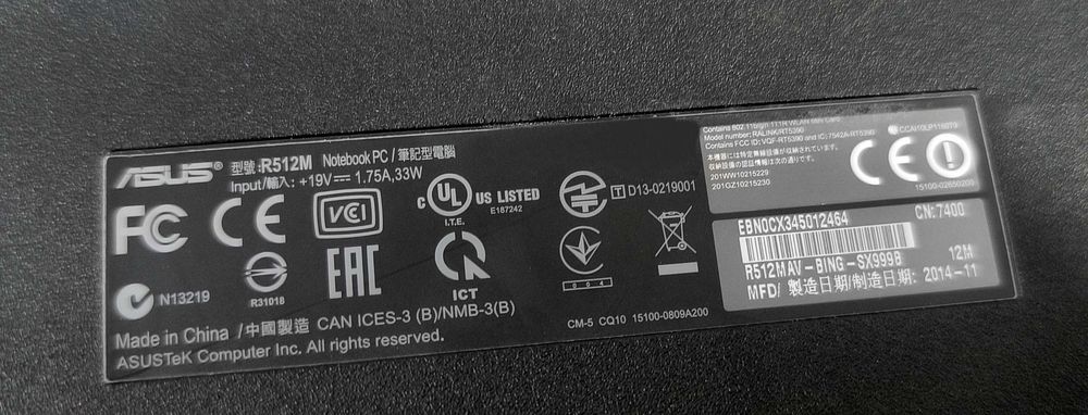 Laptop Dual Core - Asus NoteBook R512M - functional, instalat