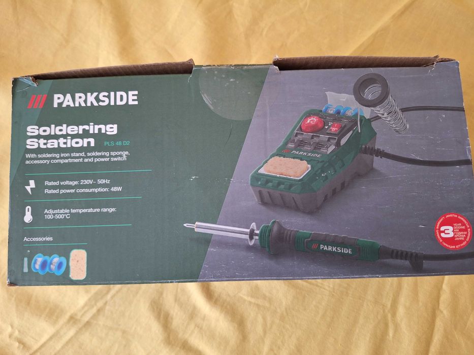 Stație de lipit Parkside cu 5 trepte de temperatură, accesorii incluse