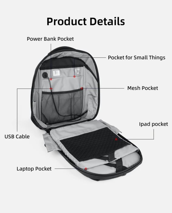 Rucsac cu led sigilat