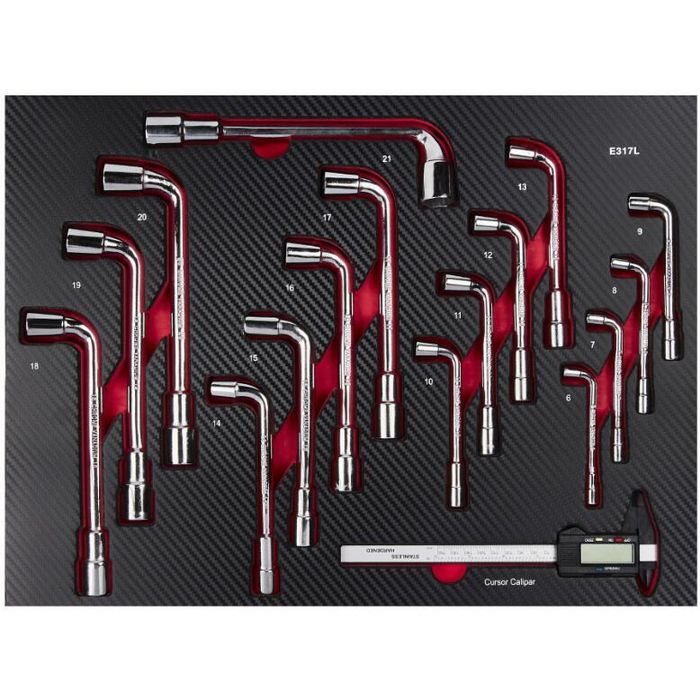 Dulap scule complet, pe roti, 7 sertare, 299 piese, Kraft
