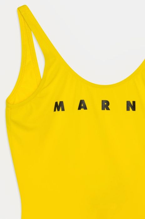 Цял бански Marni детски за момиче 12г жълт  Нов с етикет