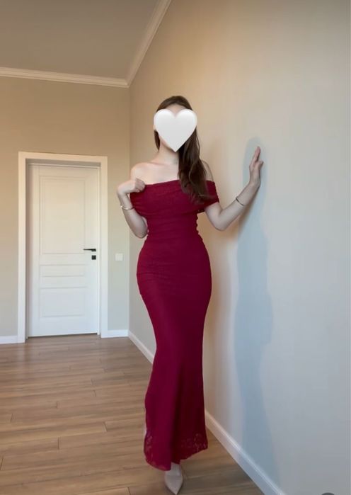 Платье бордовый Турецский