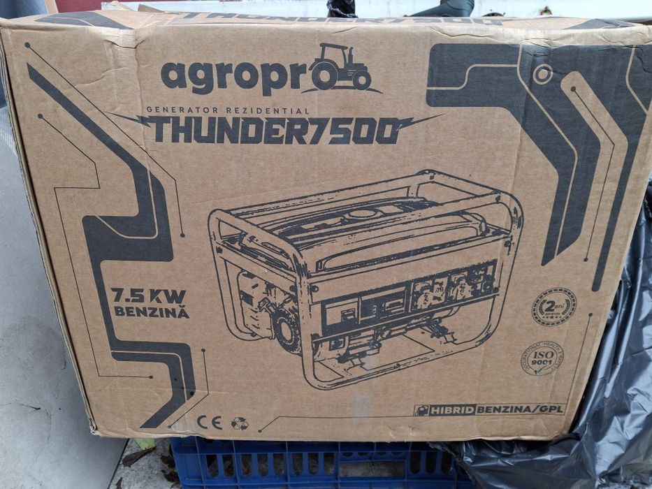 Generator AgroPro Thunder 7500 Hibrid Benzina/GPL Nou!