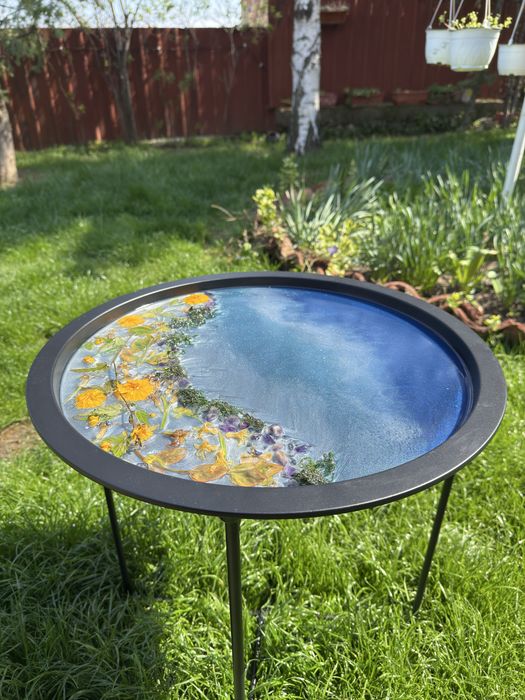 Маса за кафе от епоксидна смола