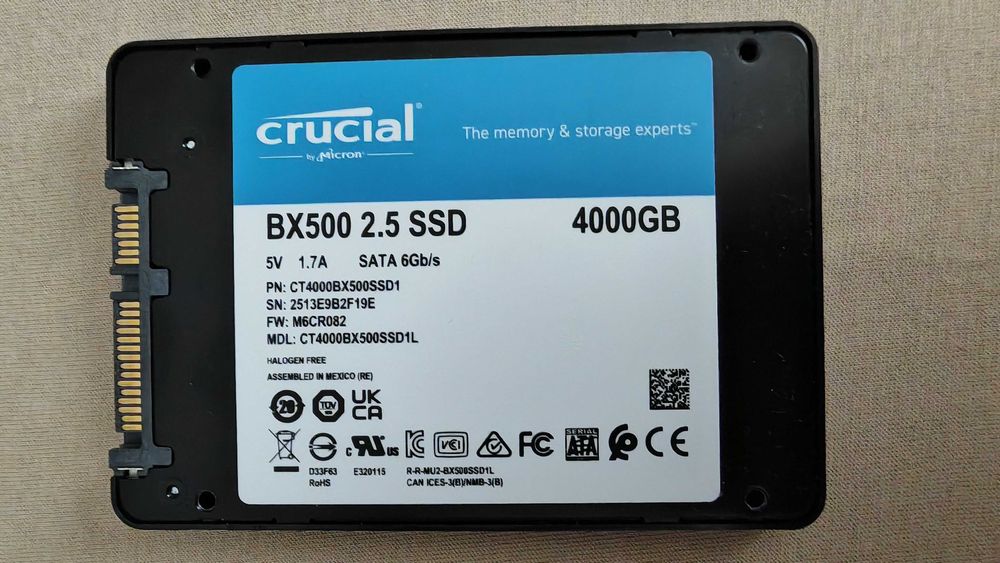 SSD Crucial BX500 4TB SATA 2.5 inch