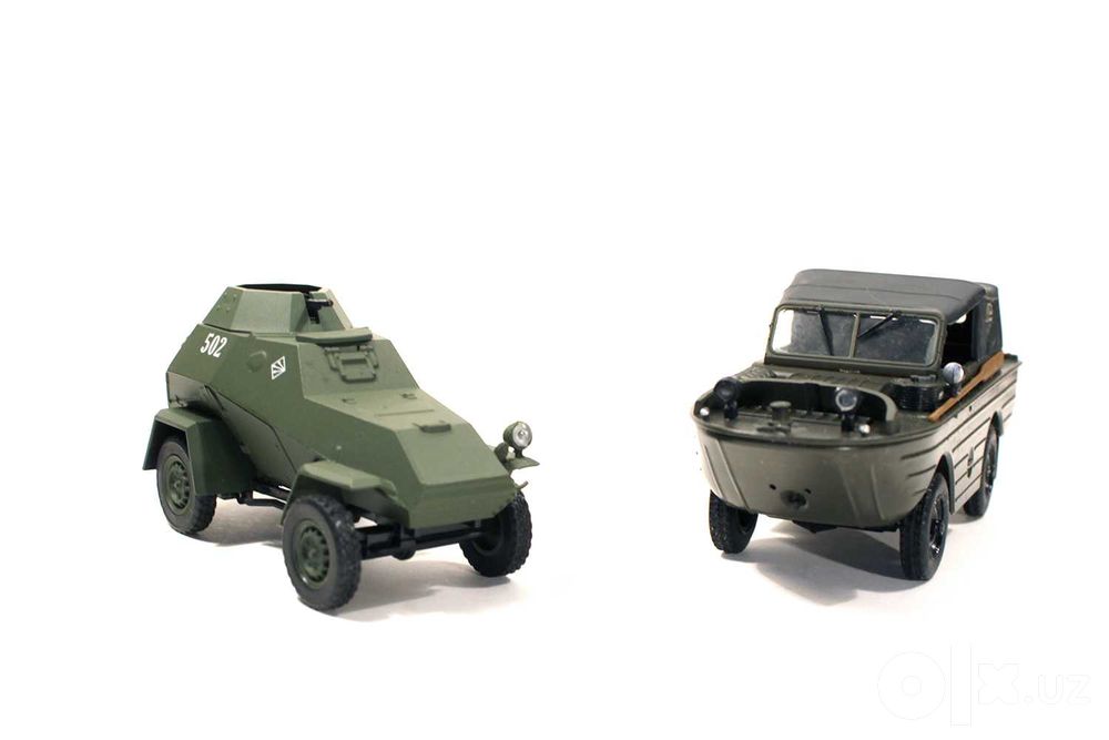 Игрушечные Военные авто БА-20, БА-64&ГАЗ-46, масштаб 1:43, ДеАгостини