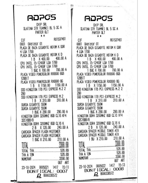 PC [RX6600 8 Gb], Monitor  Samsung 27'' ,Birou Gaming [2 seturi]